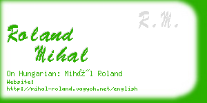 roland mihal business card